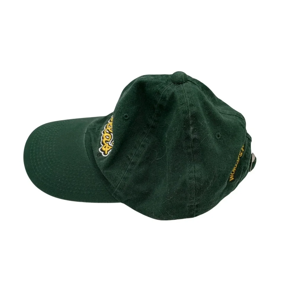 Cabelas Hat Mens Forest Green Strapback Dad Cap Worlds Foremost‎ Outfitter Logo